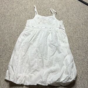 Wenice Girls White Dress With Adjustable Straps